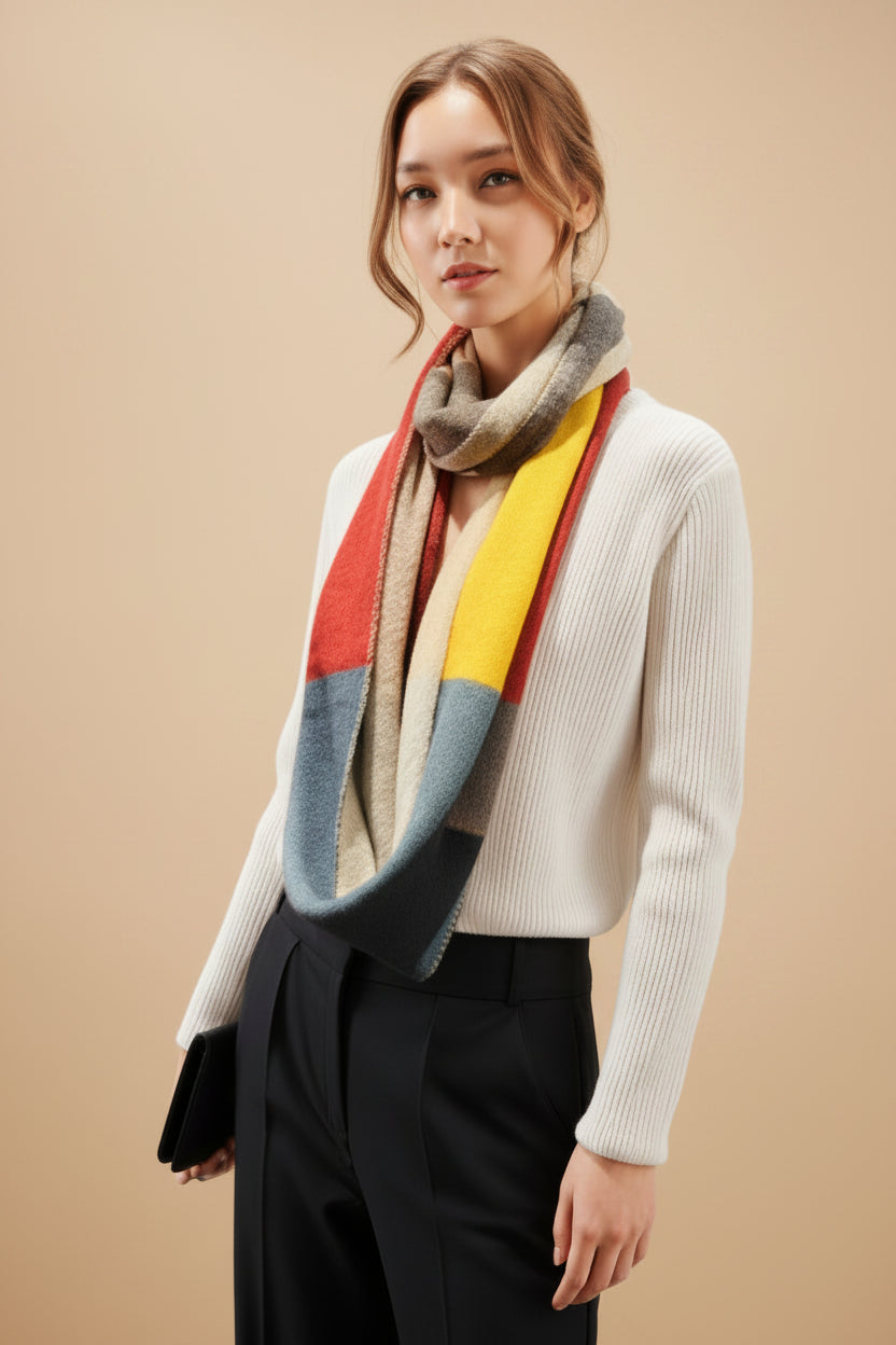 Alpaca Set Scarf/Gloves Multicolor