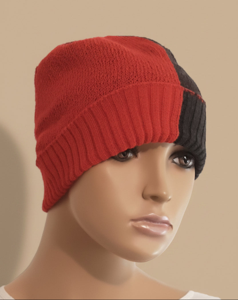 Alpaca Beanie Bi-Colour, No blended
