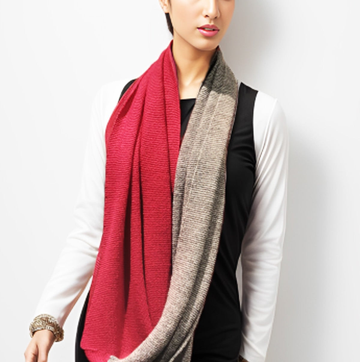 Alpaca Loop Scarf Bi-colour