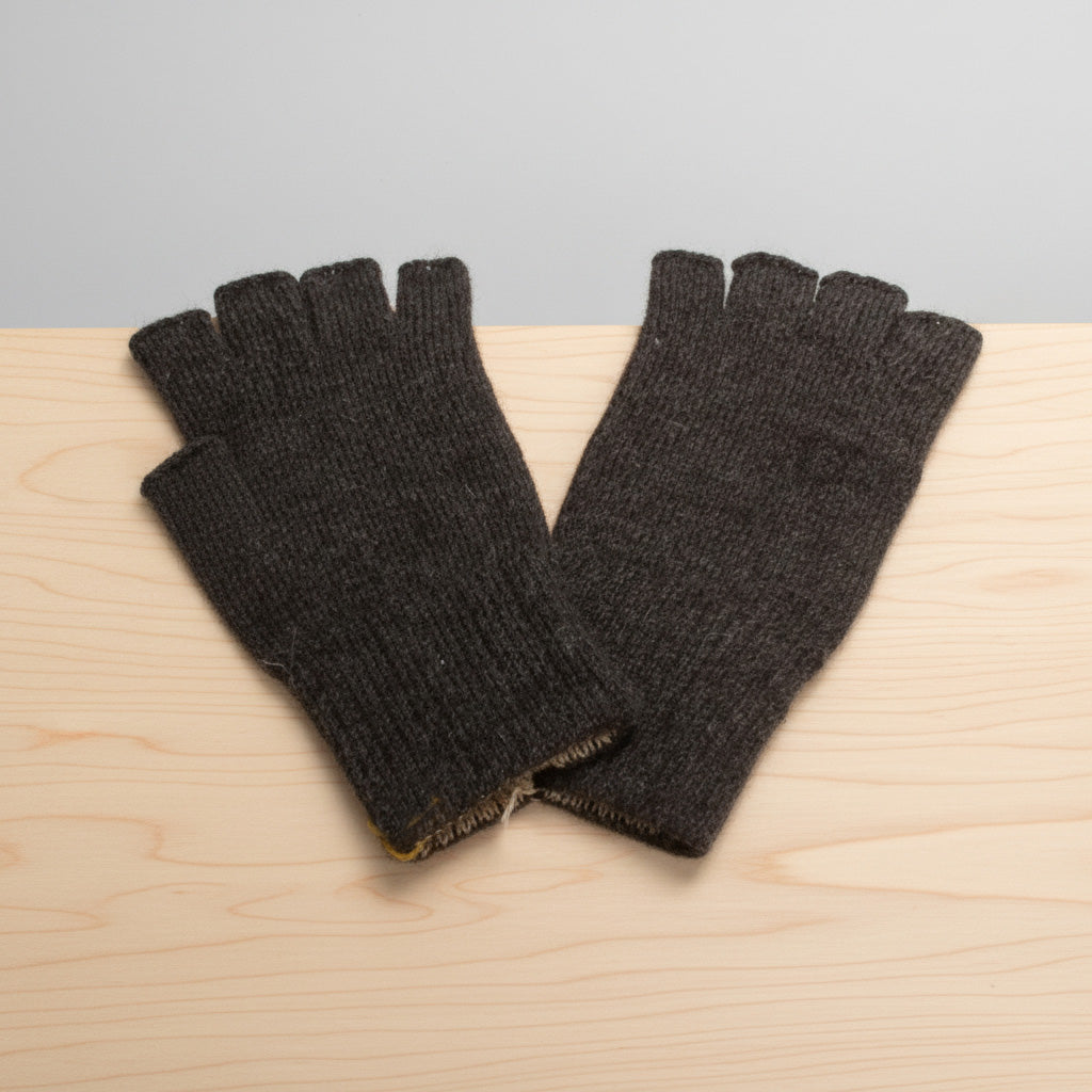 Handmade Alpaca Wool Gloves – Extra Long Half-Finger