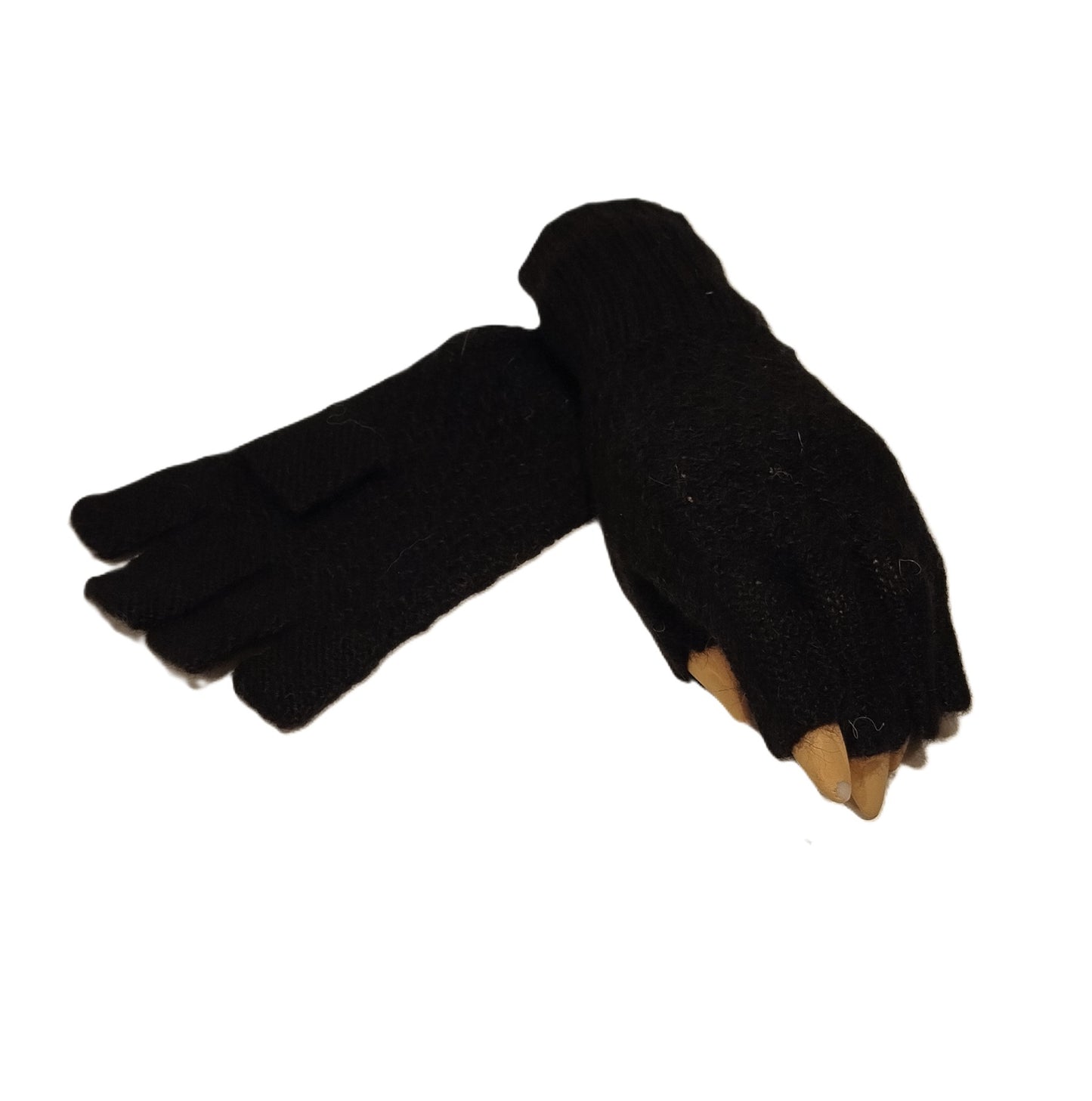 Alpaca Jacquard Half-Finger Gloves