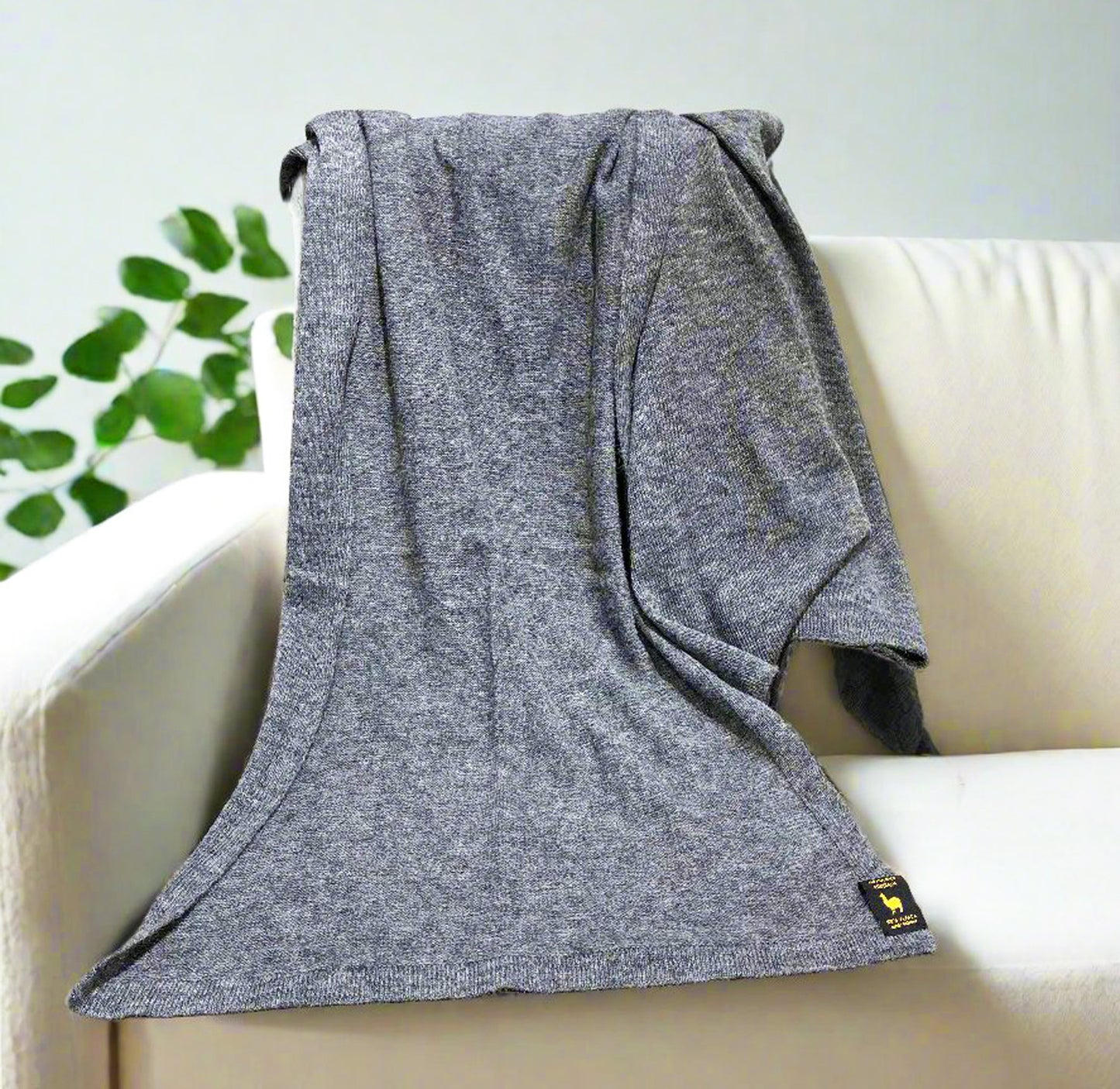 Alpaca Baby Shawl , Extra Soft, Natural Gray