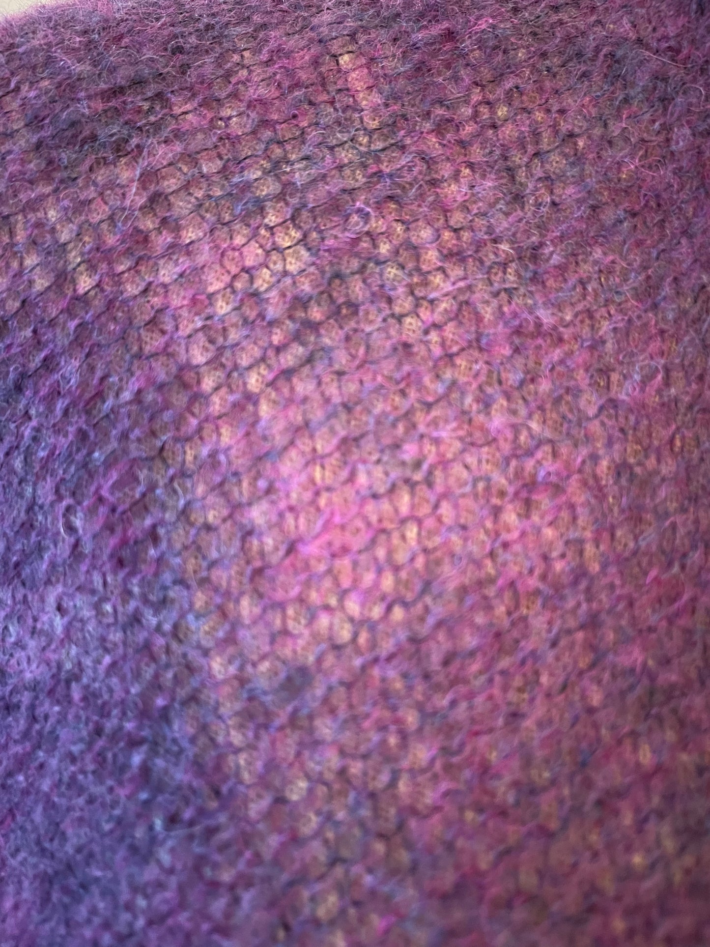 Alpaca Mohair Light Cape Spring Coral Tone