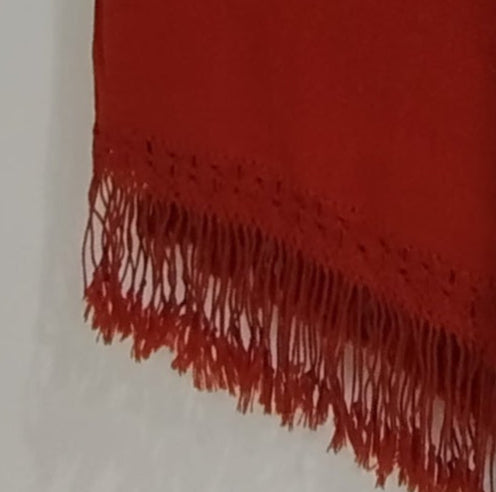 Alpaca Shawl Plain Color , Orange