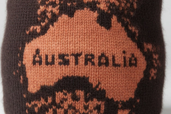 Australian Alpaca Thick Poncho, Disruption V-Neck Charcoal