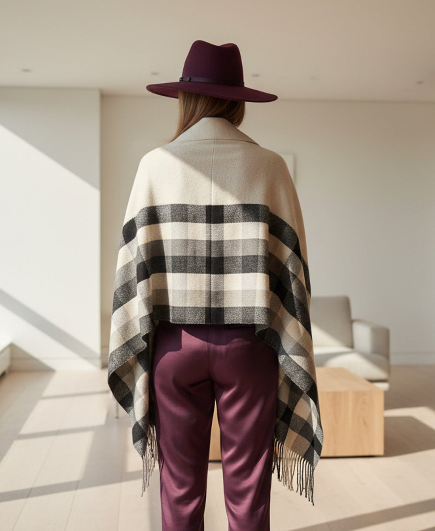 Handmade Alpaca Shawl – Natural Colours, Pampa