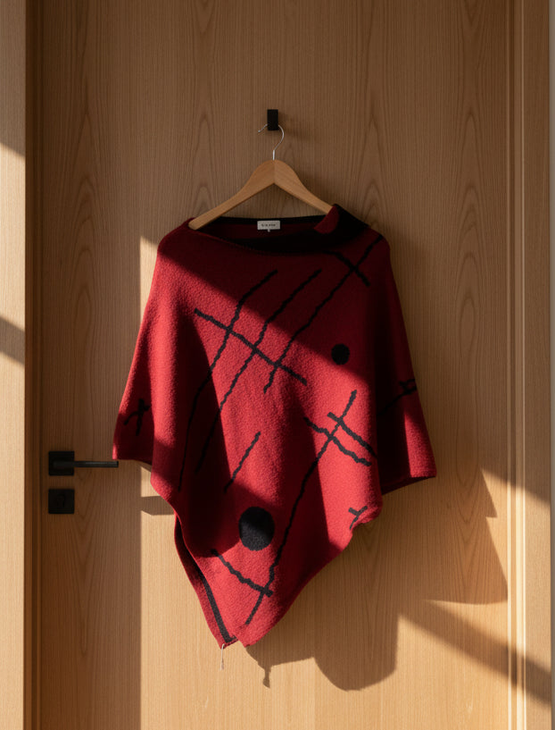Alpaca Symmetrical and Reversible Poncho
