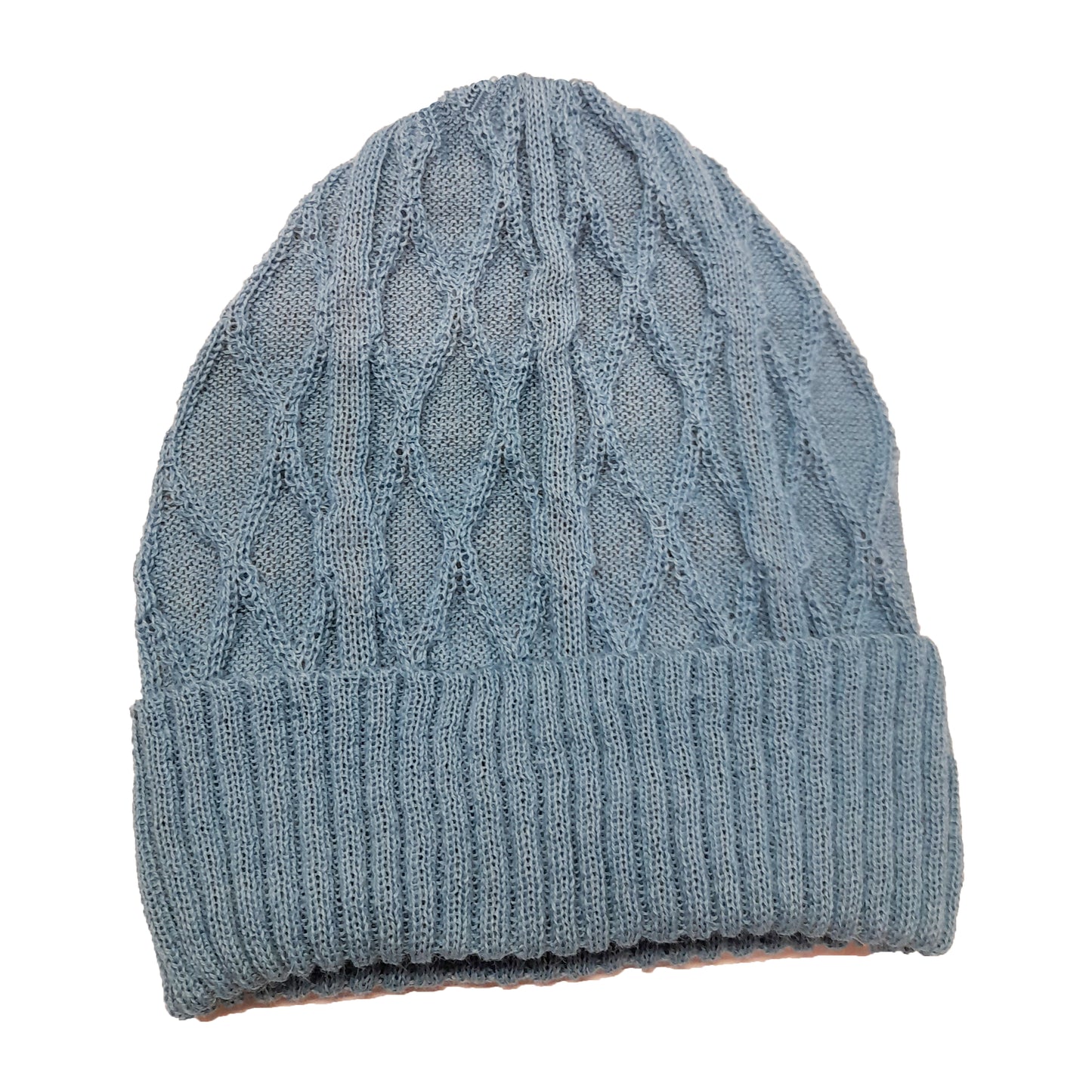 Alpaca High Relief Beanie Reversible Sky Blue