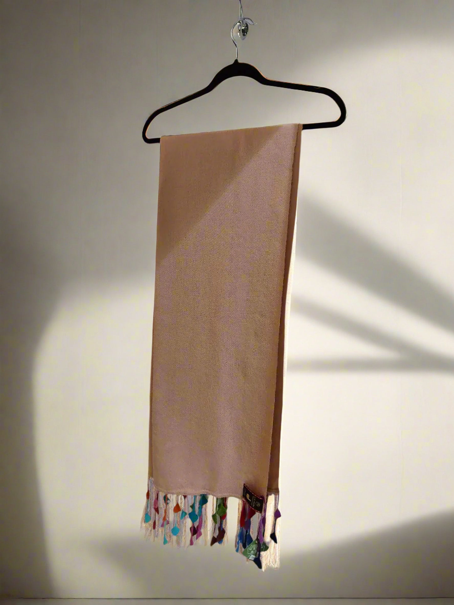 Alpaca Shawl Plain Color , Melon