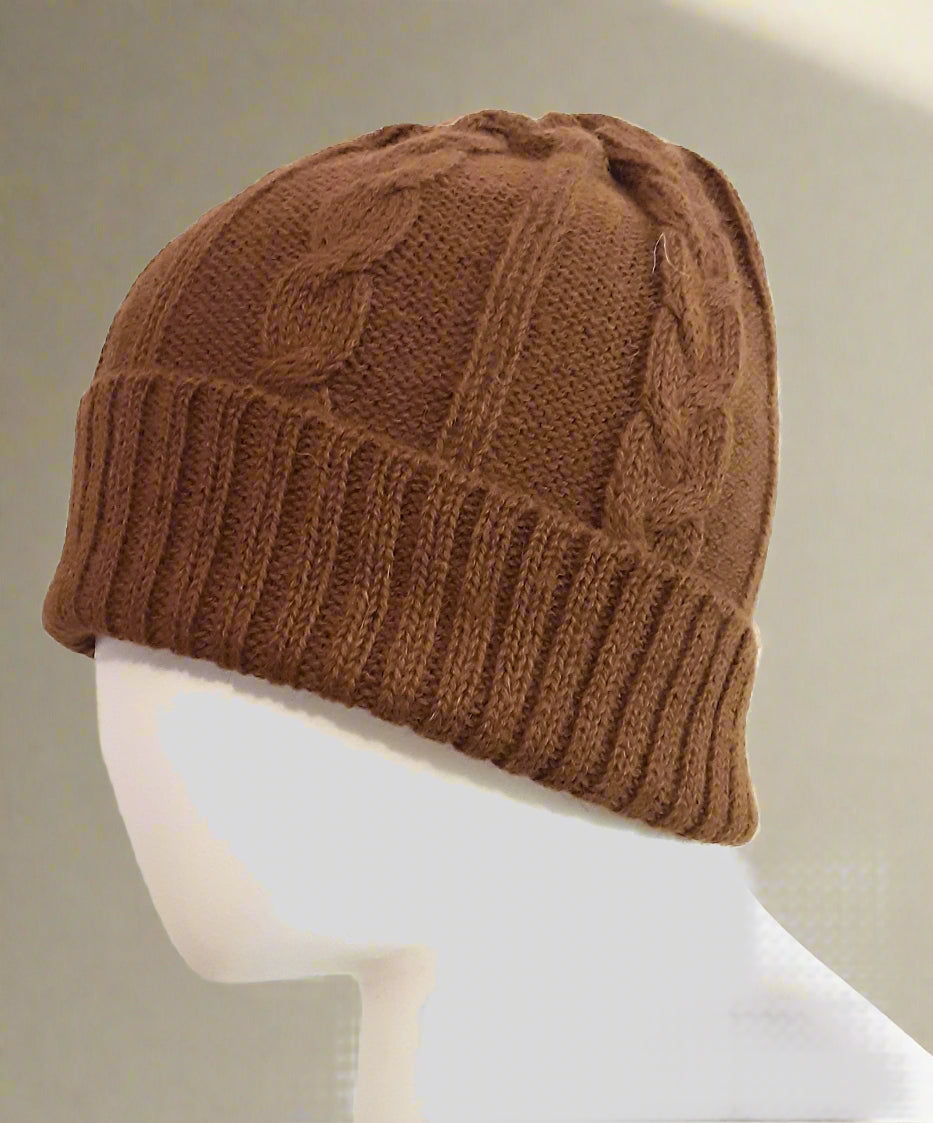 Alpaca Cable Thick Beanie