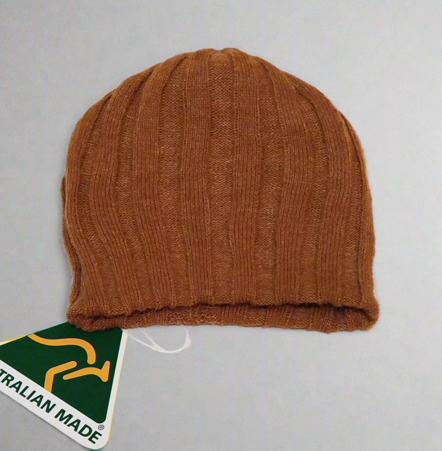 Extra Smooth Alpaca Mohair Beanie Camel Tone