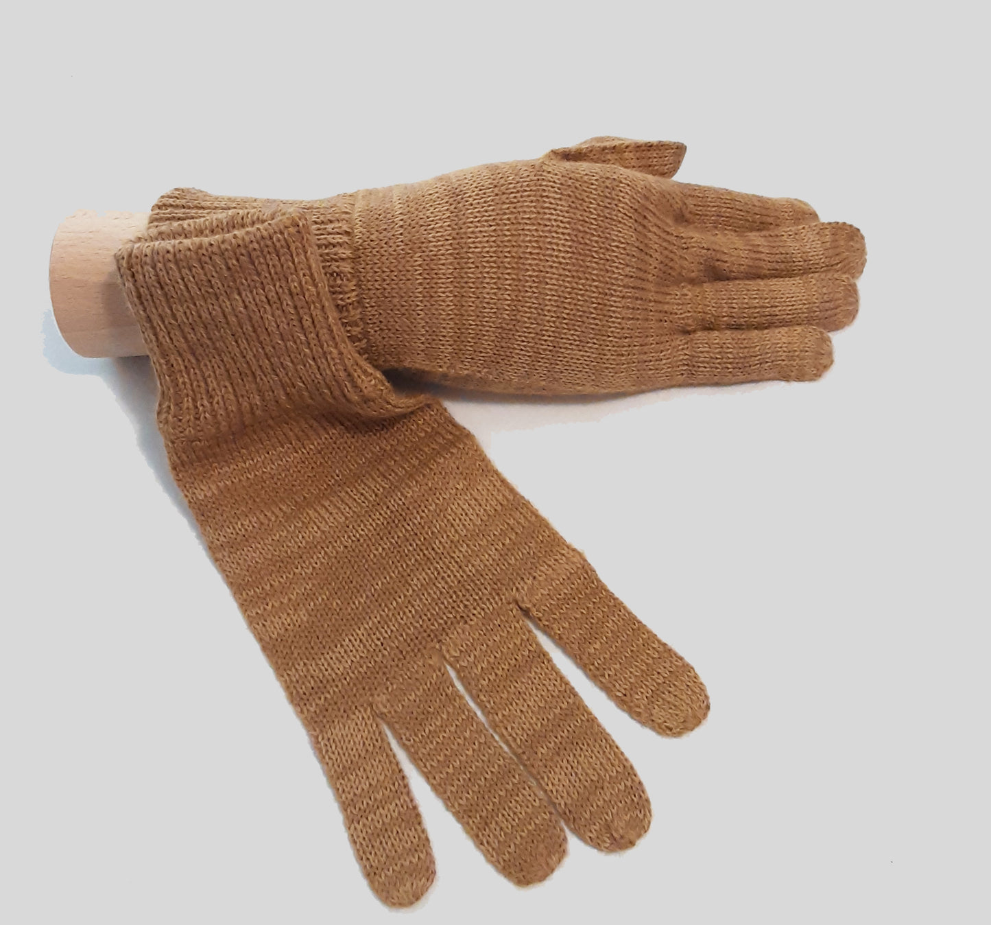 Alpaca Knit Men Gloves Beige