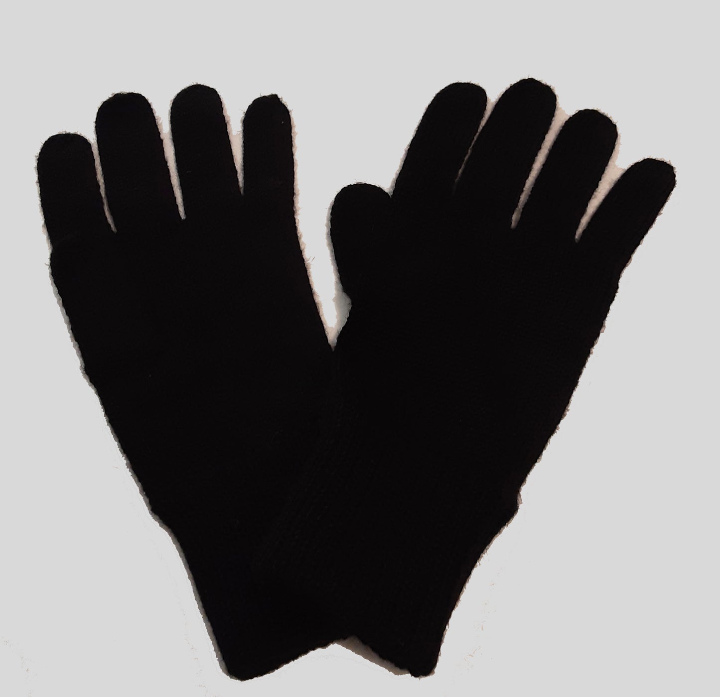 Alpaca Knit Men Gloves Black
