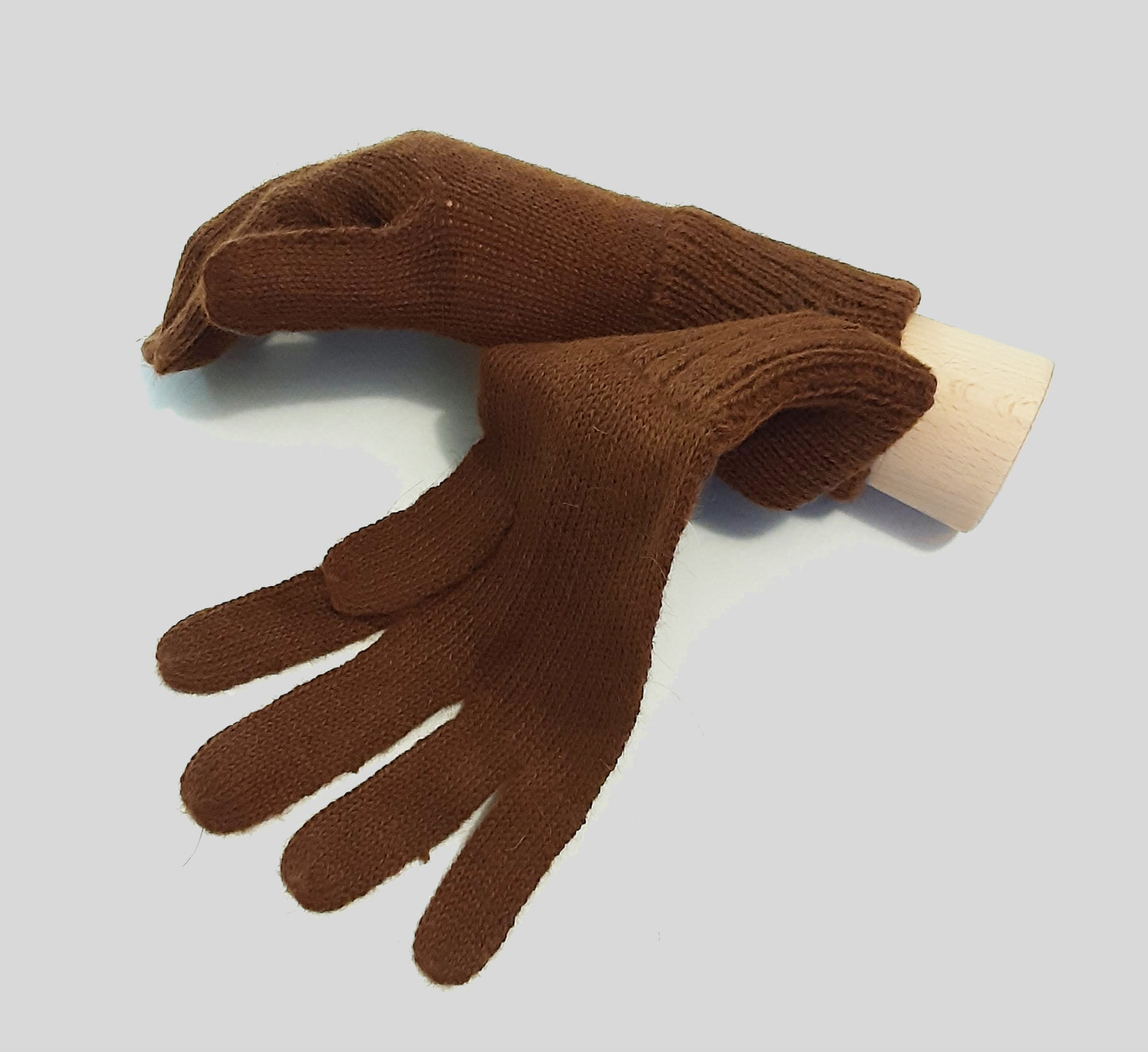 Alpaca Knit Men Gloves Camel