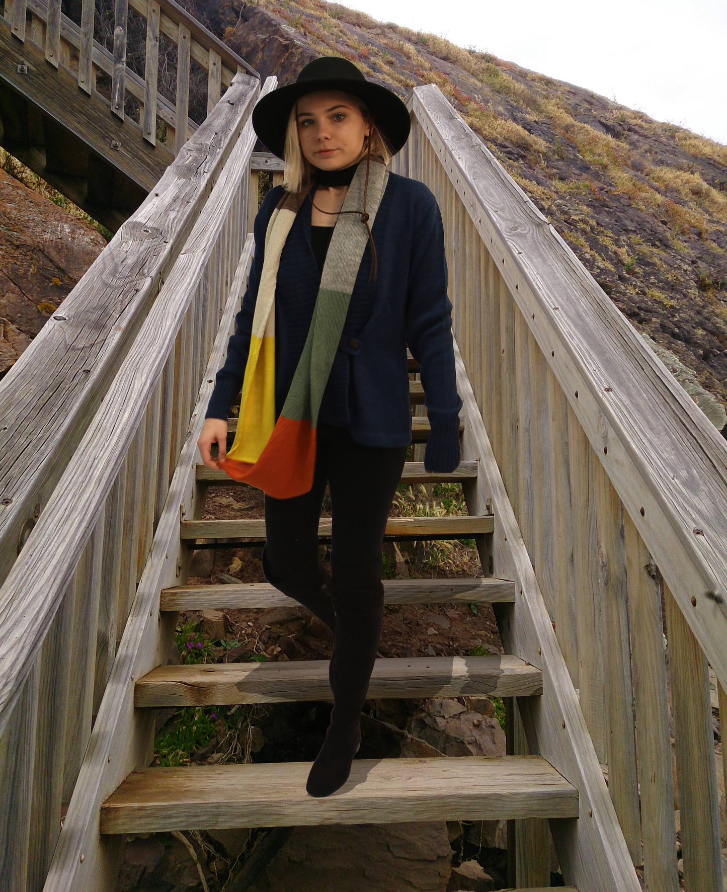 Alpaca Loop Scarf | Multicolour Checked
