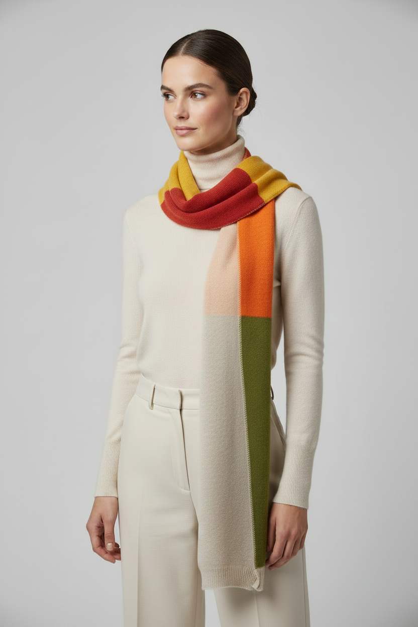 Alpaca Brightness Large Multicolor Scarf