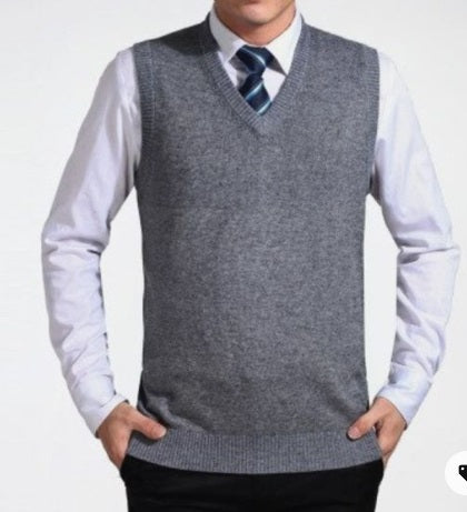 Alpaca Classic V-Neck Vest Men