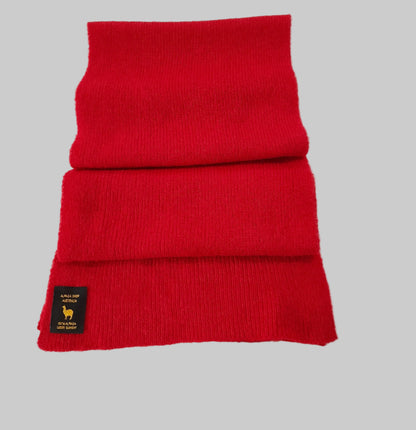 Extra Smooth Alpaca Scarf Sensitive Skin Vivid Red