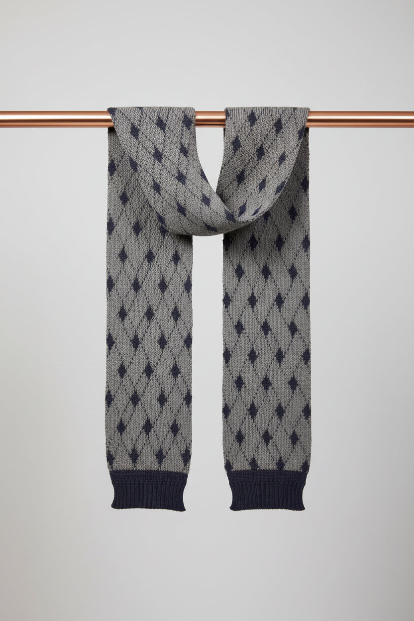 Alpaca Scarf Bricks Design – Jacquard Knit