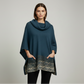 Alpaca Thick Poncho With Pockets