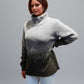 Women's Alpaca High Neck Jacquard Knit Sweater | Light Blue