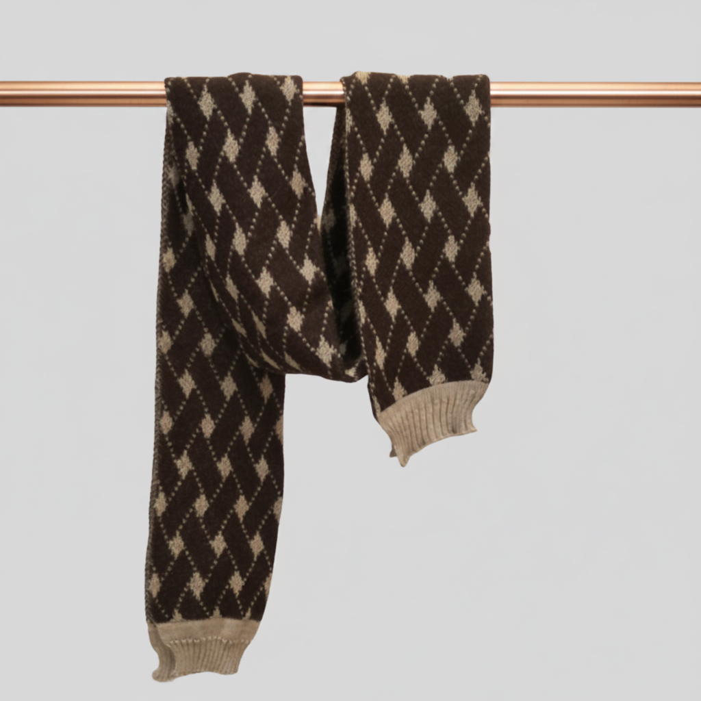 Alpaca Scarf Bricks Design – Jacquard Knit