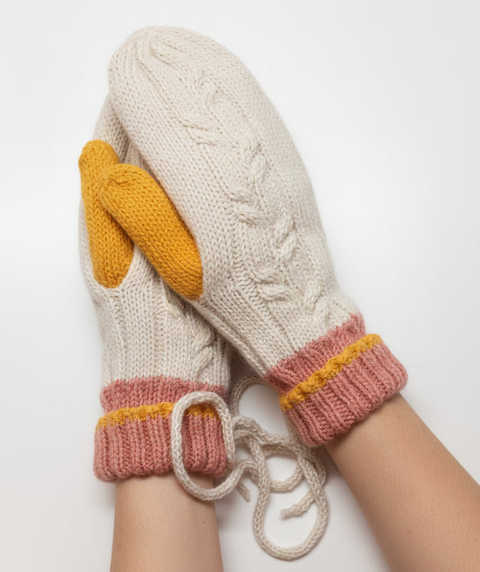 Alpaca Hand Made Mittens Women Millie