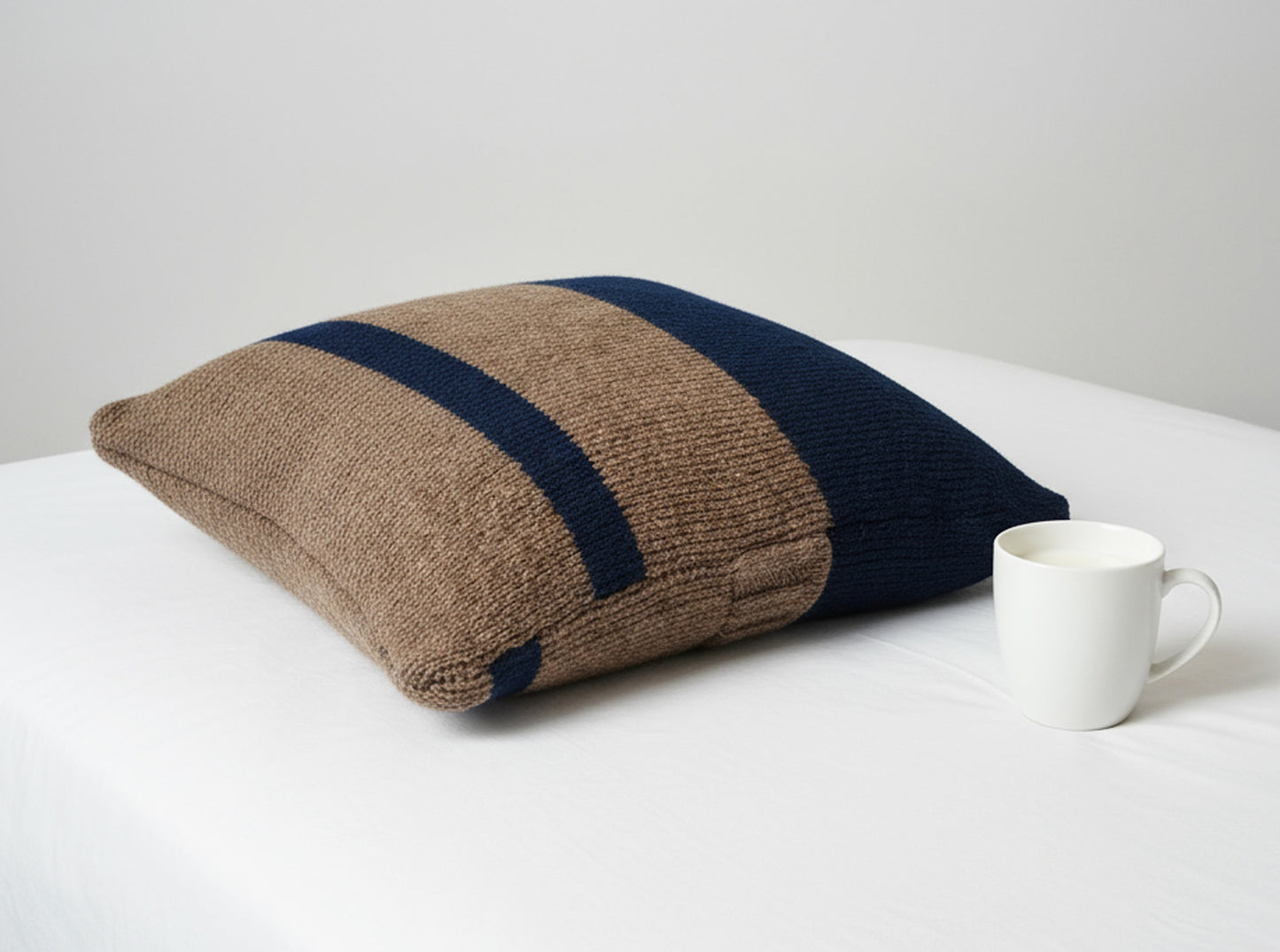 Baby Alpaca Pillow Covers – Sustainable Luxury, Earth Tone /Blue