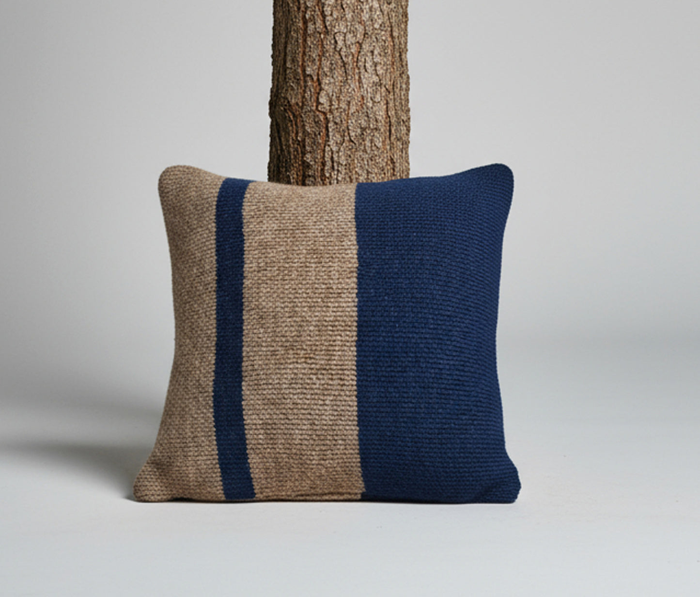 Baby Alpaca Pillow Covers – Sustainable Luxury, Earth Tone /Blue