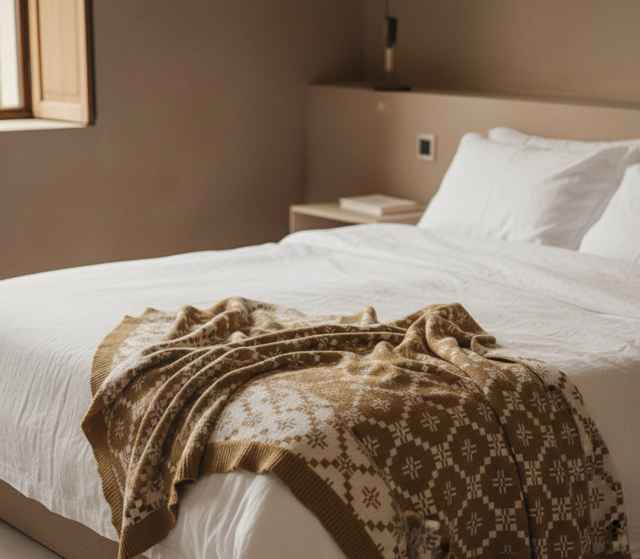 Alpaca Breathable Blanket Double Sided Diamond