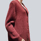 Alpaca Cardigan Lady Cherry Color