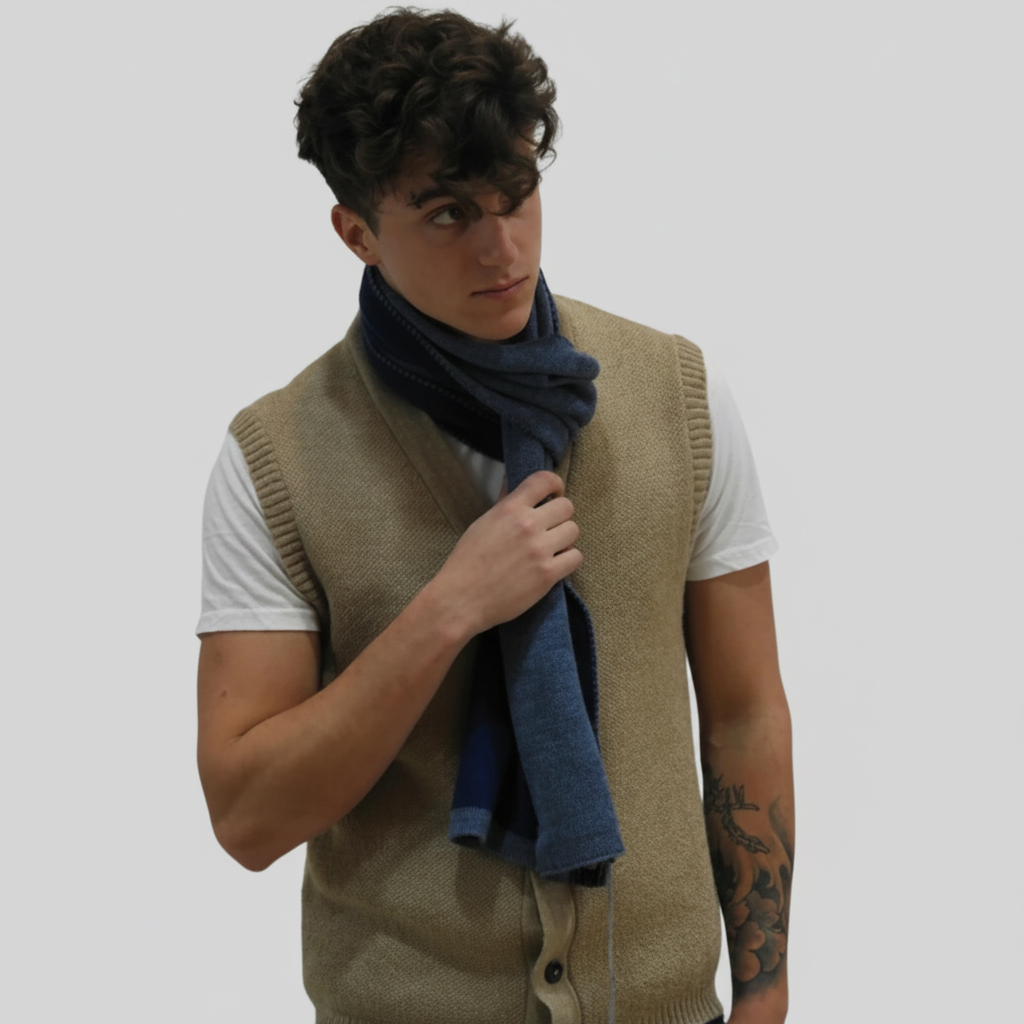 Alpaca Reversible Scarf – Double-Sided Warmth