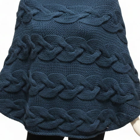Alpaca Handcrafted Twist Cable Poncho