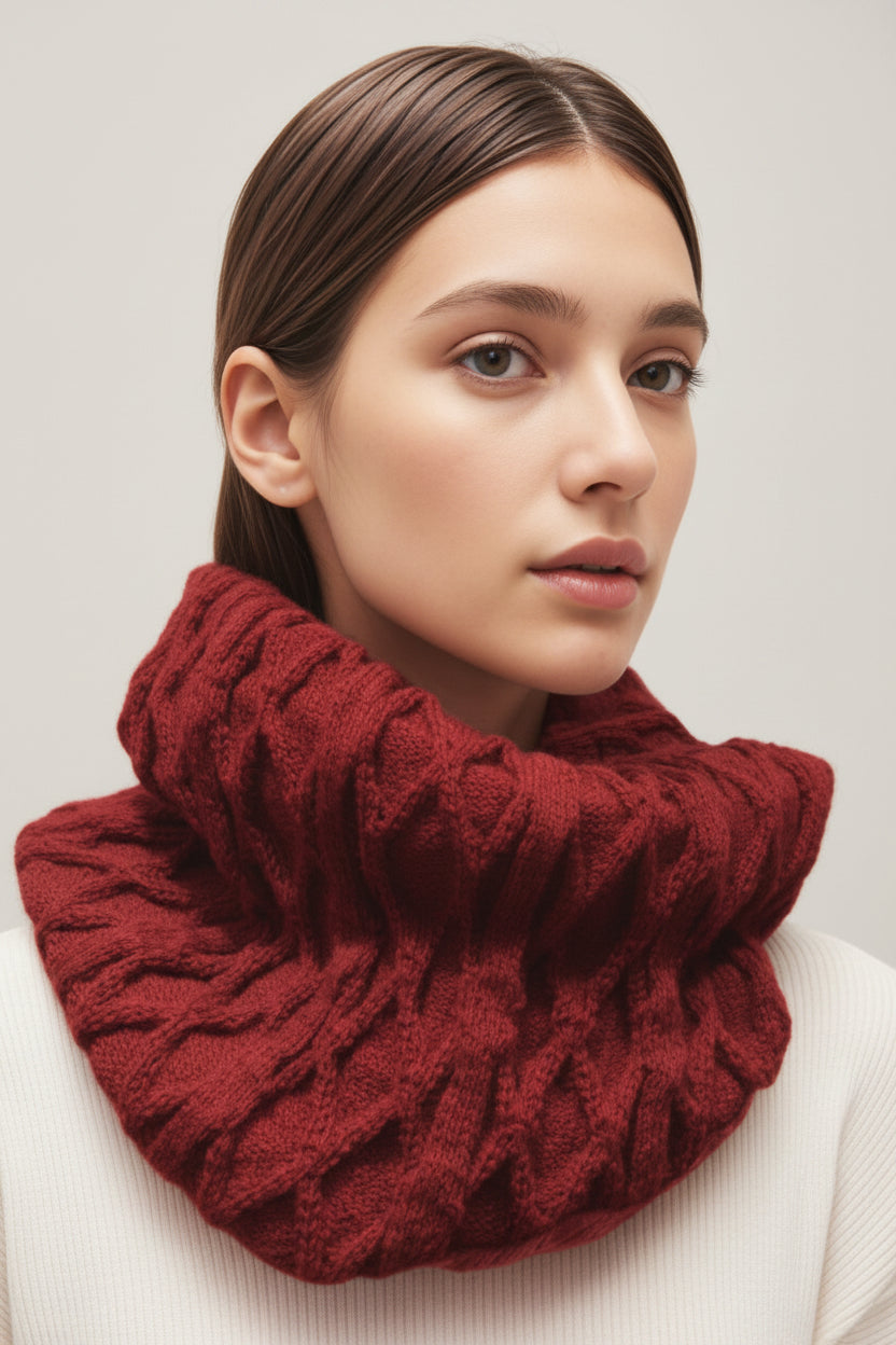 Alpaca Neck Warmer – High Relief - Reversible