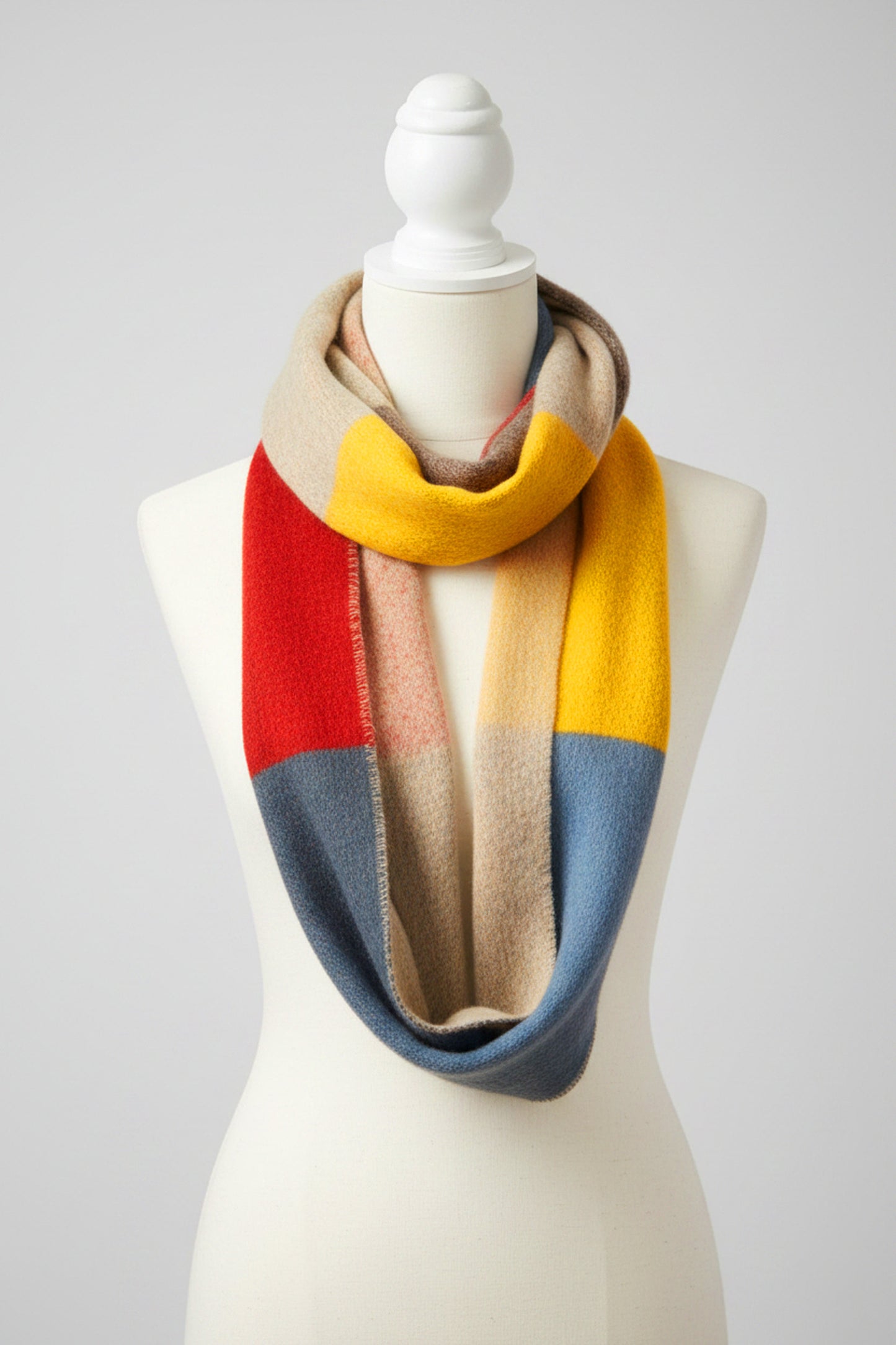 Alpaca Loop Scarf | Multicolour Checked