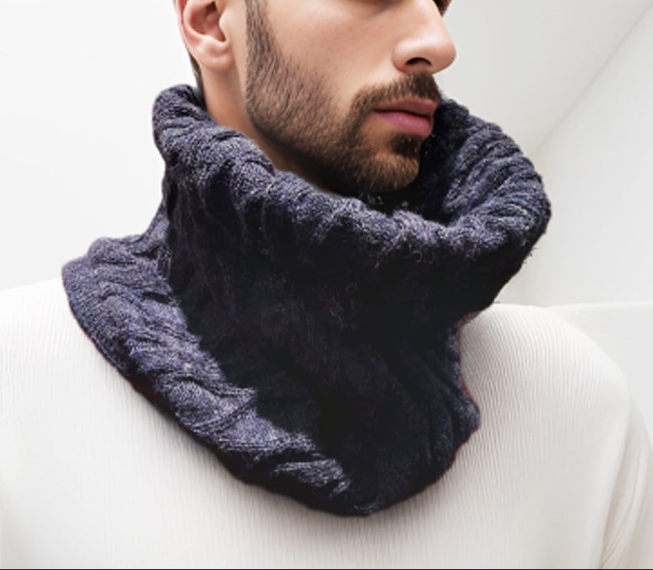 Alpaca Neck Warmer – High Relief - Reversible