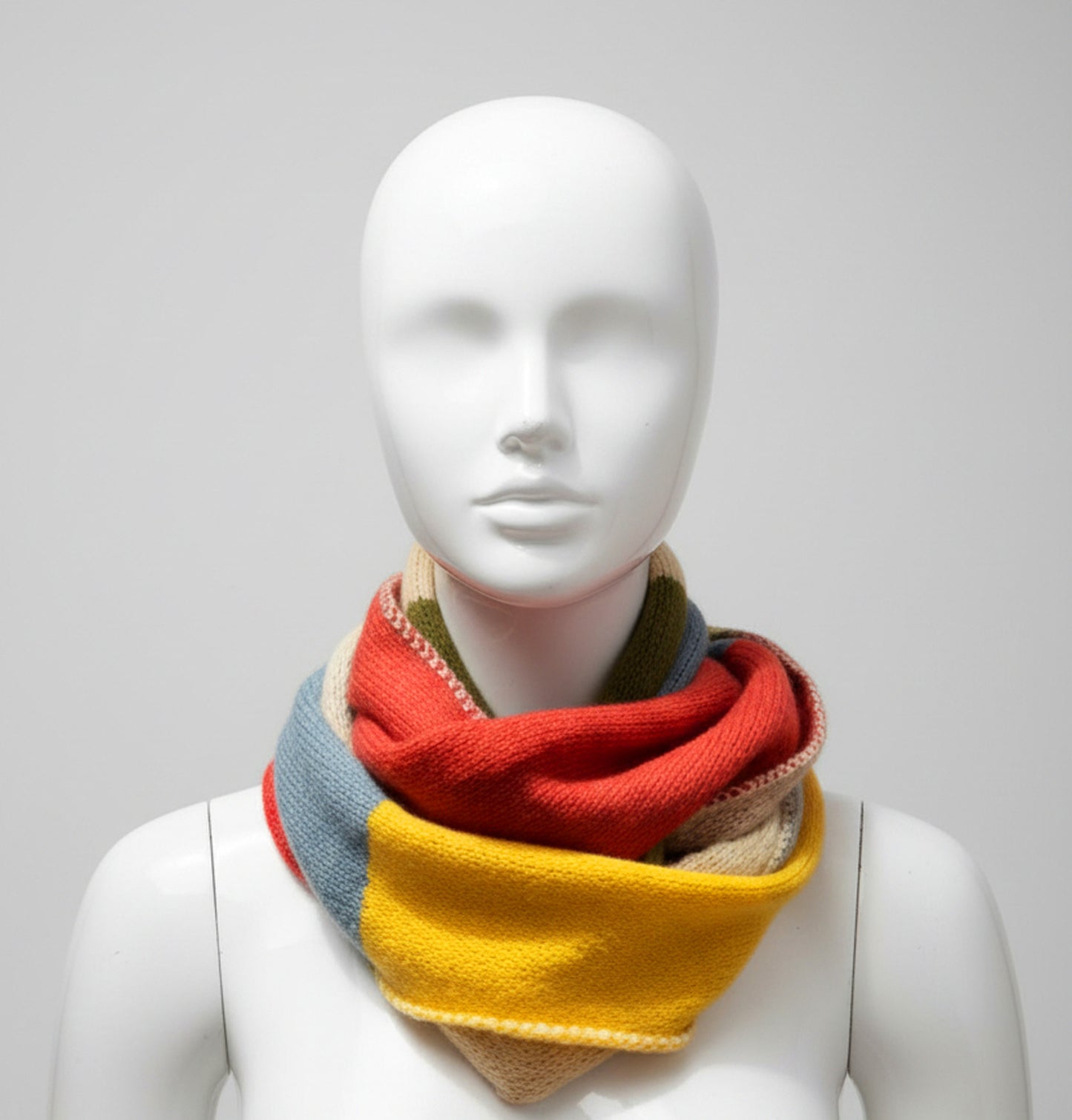Alpaca Loop Scarf | Multicolour Checked