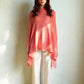 Alpaca Fresh Knit Poncho Jersey Open Pattern, Gold Pink