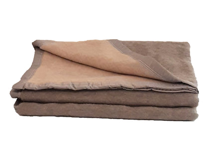 Alpaca Blankets TWIN Size Reversible Light Grey/Pearl