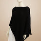 Alpaca Asymmetrical Thick Poncho