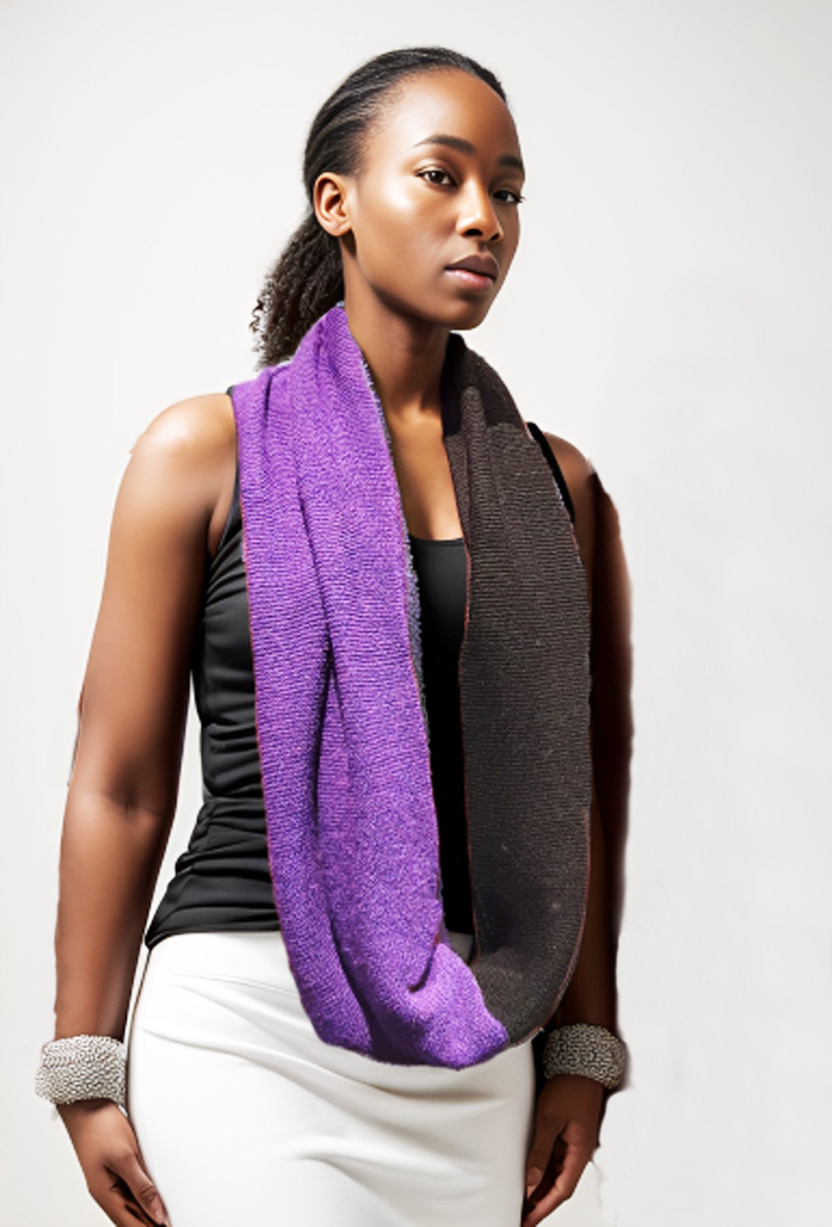 Alpaca Loop Scarf Bi-colour