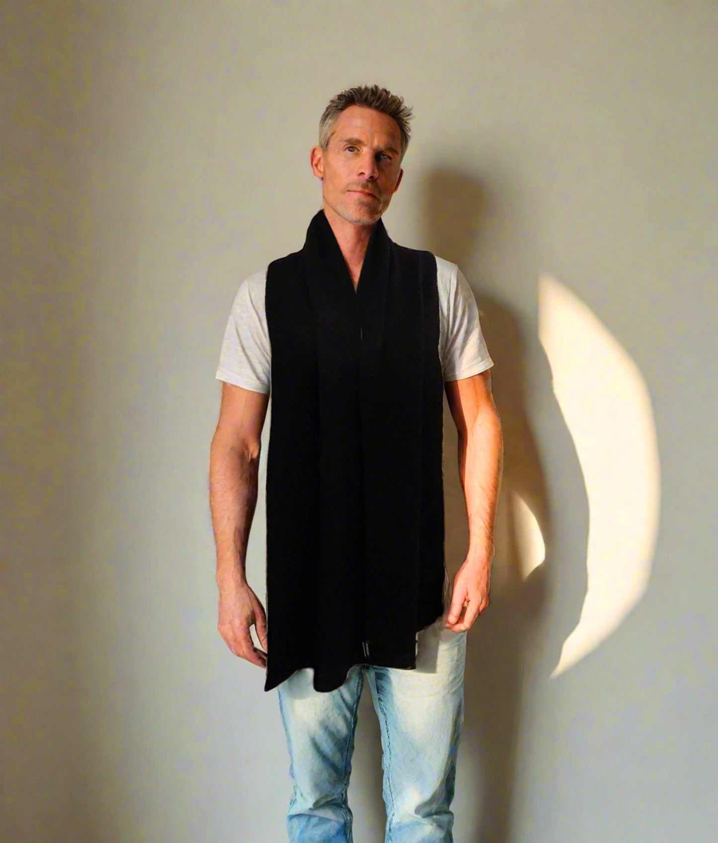 Extra Smooth Alpaca Mohair Scarf, Black