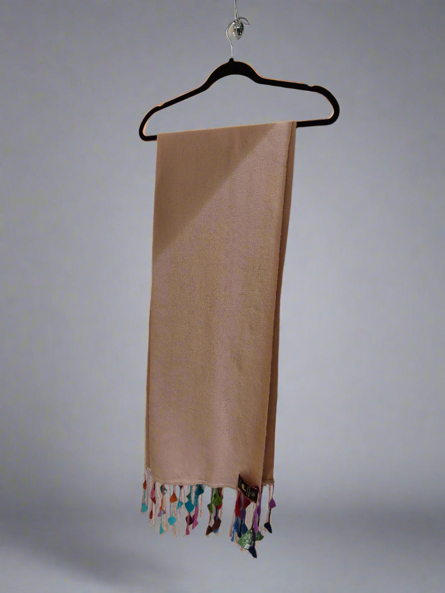 Alpaca Shawl  Plain Color , Melon