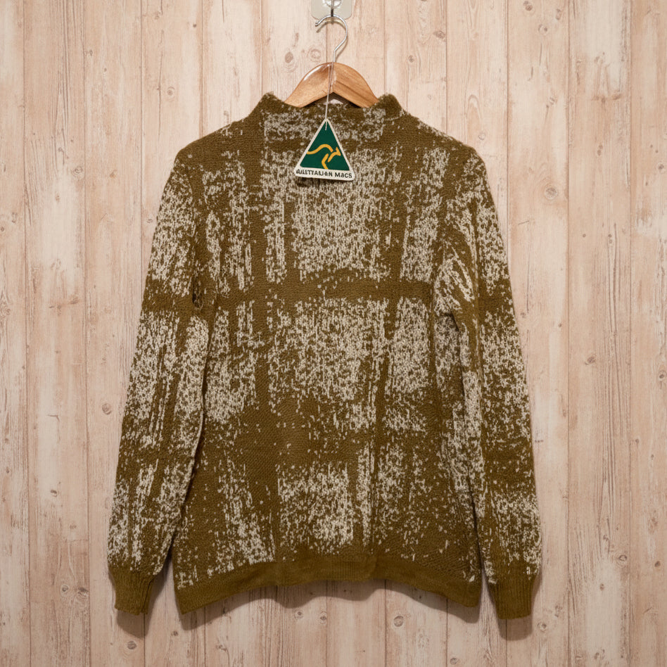 Alpaca Women’s High Neck Gold Granite Jacquard