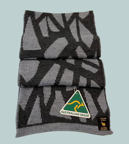 Alpaca Unisex Scarf Lake Stones design