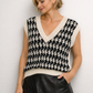Alpaca Checkered Vest Bi-Colour