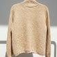 Women's Alpaca High Neck Jacquard Knit Sweater | Natural Beige