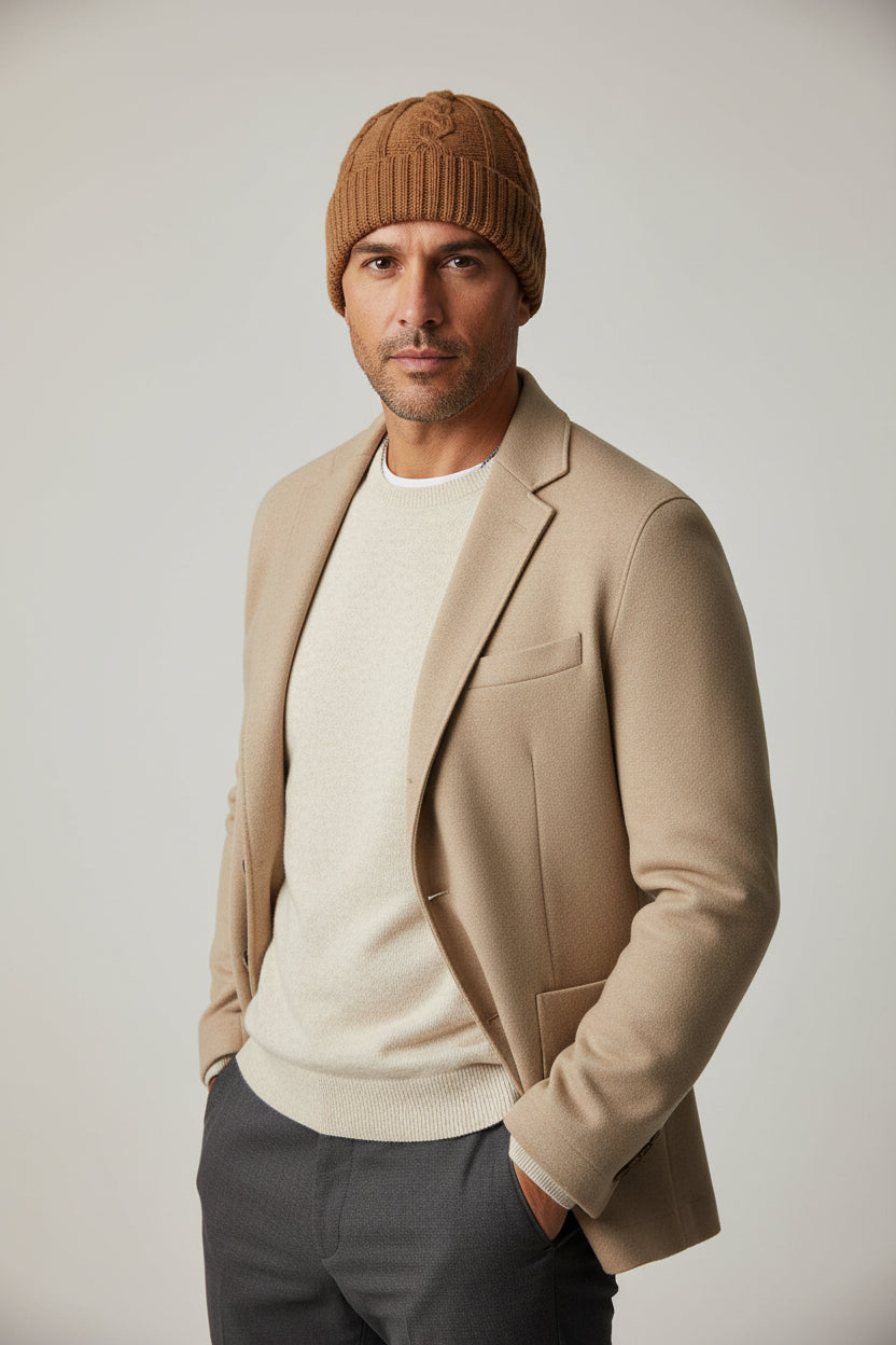 Alpaca Cable Thick Beanie