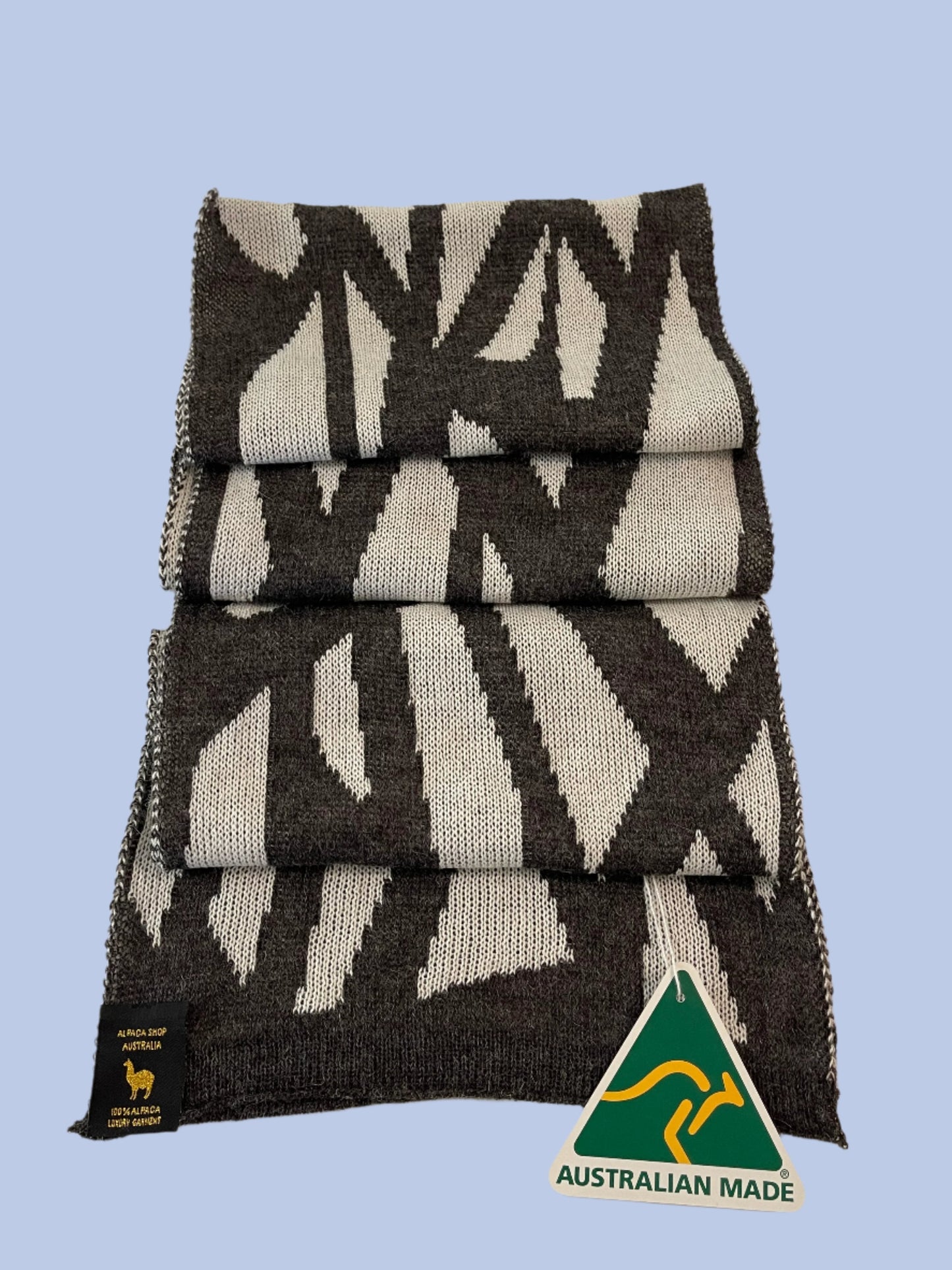 Alpaca Unisex Scarf Lake Stones design