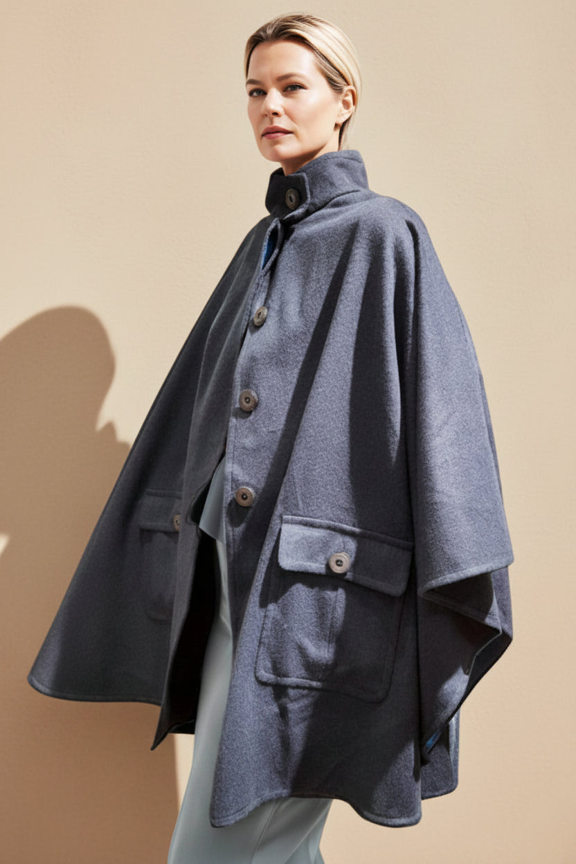 Alpaca Cape with Army Pockets Design